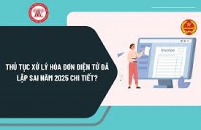 Thủ tục xử lý hóa đơn điện tử đã lập sai