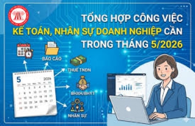 Công việc kế toán nhân sự tháng 5/2026 doanh nghiệp cần làm