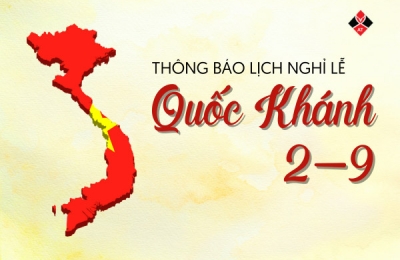 Công Ty TNHH Kiểm Toán Và Định Giá Khang Việt Nghỉ lễ Quốc Khành 2/9 bắt đầu từ ngày 31/8/2024 đến hết ngày 3/9/2024